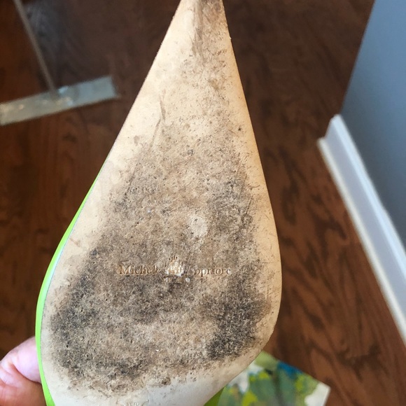 💚Gorgeous Green Italian Leather Kitten Heels! 😍 - Picture 7 of 8